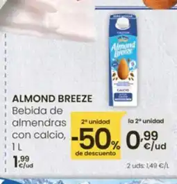 Eroski ALMOND BREEZE Bebida de almendras con calcio oferta