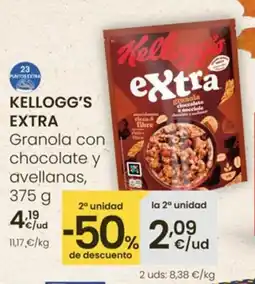 Eroski KELLOGG'S EXTRA Granola con chocolate y avellanas oferta