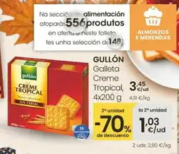Eroski GULLÓN Galleta Creme Tropical oferta