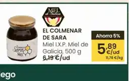 Eroski EL COLMENAR DE SARA Miel I.X.P. Miel de Galicia oferta