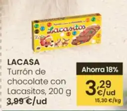 Eroski LACASA Turrón de chocolate con Lacasitos oferta