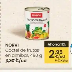 Eroski NORVI Cóctel de frutas en almíbar oferta