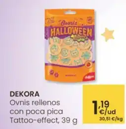 Eroski DEKORA Ovnis rellenos con poca pica oferta