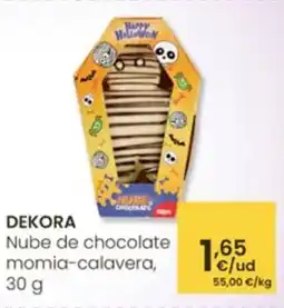 Eroski DEKORA Nube de chocolate momia-calavera oferta