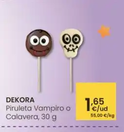 Eroski DEKORA !Piruleta Vampiro o Calavera oferta