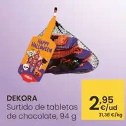Eroski DEKORA Surtido de tabletas de chocolate oferta