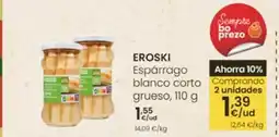 Eroski EROSKI Espárrago blanco corto grueso oferta