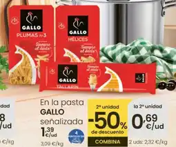 Eroski GALLO En la pasta señalizada oferta