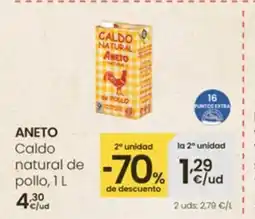 Eroski ANETO Caldo natural de pollo oferta
