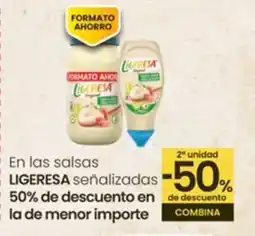 Eroski LIGERESA En las salsas señalizadas oferta