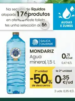 Eroski MONDARIZ Agua mineral oferta