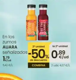 Eroski AUARA En los zumos señalizados oferta