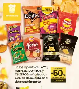 Eroski LAY'S, RUFFLES, DORITOS Y CHEETOS En los aperitivos señalizados oferta
