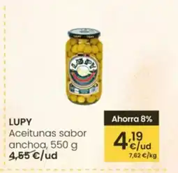 Eroski LUPY Aceitunas sabor anchoa oferta
