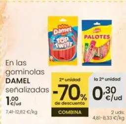 Eroski DAMEL En las gominolas señalizadas oferta