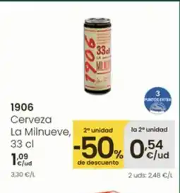 Eroski 1906 Cerveza La Milnueve oferta