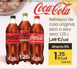Eroski COCA-COLA Refresco de cola original, zero o zero zero oferta