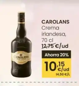 Eroski CAROLANS Crema irlandesa oferta