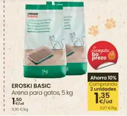 Eroski EROSKI BASIC Arena para gatos oferta
