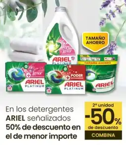 Eroski ARIEL En los detergentes señalizados oferta