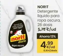 Eroski NORIT Detergente líquido para ropa oscura oferta