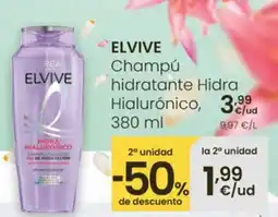 Eroski ELVIVE Champú hidratante Hidra Hialurónico oferta