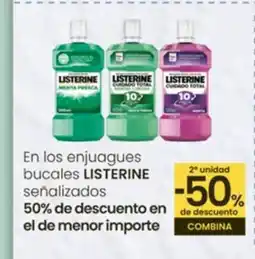 Eroski LISTERINE En los enjuagues bucales señalizados oferta