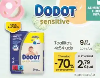 Eroski DODOT Toallitas oferta