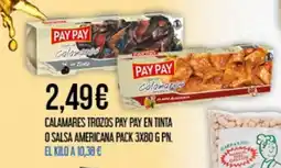 Claudio Calamares trozos pay pay en tinta o salsa americana oferta