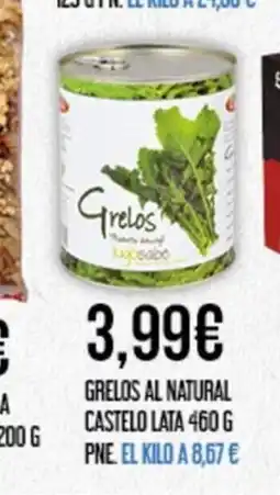 Claudio GRELOS Al natural castelo lata oferta