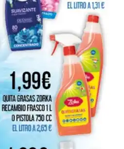 Claudio Quita grasas zorka recambio frasco o pistola oferta