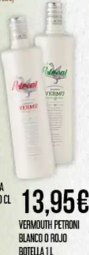 Claudio Vermouth petroni blanco o rojo botella oferta