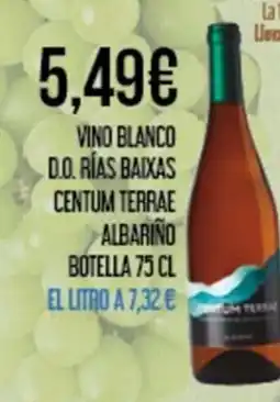 Claudio Vino blanco d.o. rías baixas centum terrae albariño botella oferta