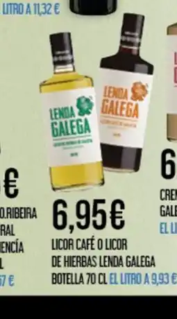 Claudio Licor café o licor de hierbas lenda galega botella oferta