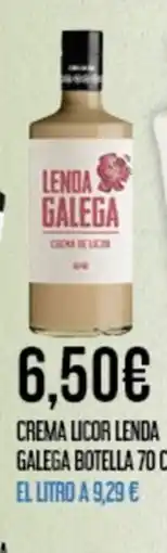 Claudio Crema licor lenda galega botella oferta