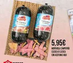 Claudio Mortadela campofrío clásica o clásica con aceitunas oferta