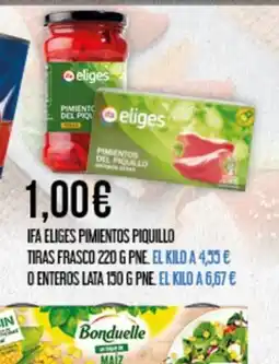 Claudio IFA ELIGES Pimientos piquillo tiras frasco o enteros lata oferta