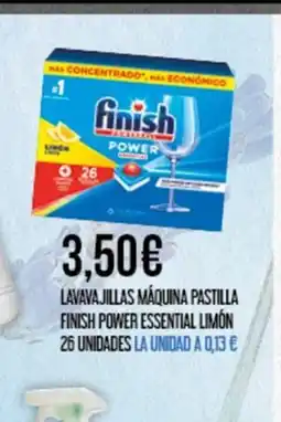 Claudio Lavavajillas máquina pastilla finish power essential limón 26 unidades oferta