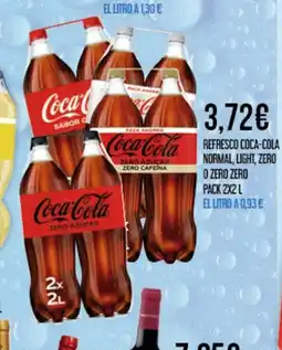 Claudio Refresco coca- normal, light, zero o zero zero oferta