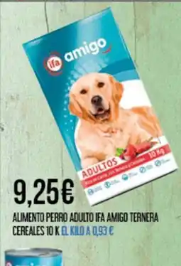 Claudio Alimento perro adulto ifa amigo ternera cereales oferta
