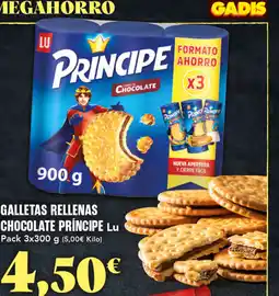 Gadis PRÍNCIPE Galletas rellenas chocolate oferta