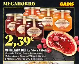 Gadis LA VIEJA FÁBRICA Mermelada diet oferta