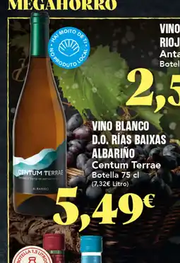 Gadis CENTUM TERRAE Vino blanco d.o. rías baixas albariño oferta