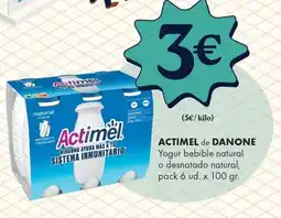 Supermercados Lupa ACTIMEL de DANONE Yogur bebible natural o desnatado natural, oferta
