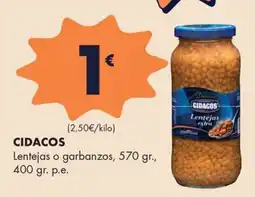 Supermercados Lupa CIDACOS Lentejas o garbanzos oferta