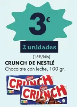 Supermercados Lupa CRUNCH DE NESTLÉ Chocolate con leche oferta