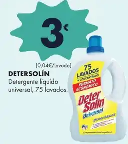 Supermercados Lupa DETERSOLÍN Detergente líquido universal, 75 lavados. oferta