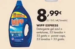 Supermercados Lupa WIPP EXPRESS Detergente gel azul o antiolores oferta