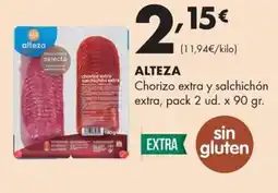 Supermercados Lupa ALTEZA Chorizo extra y salchichón extra oferta