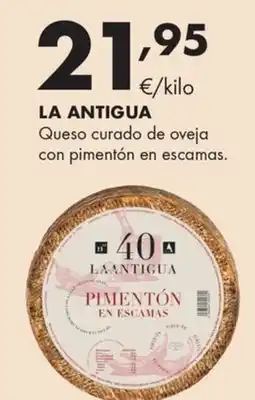 Supermercados Lupa LA ANTIGUA Queso curado de oveja con pimentón en escamas. oferta